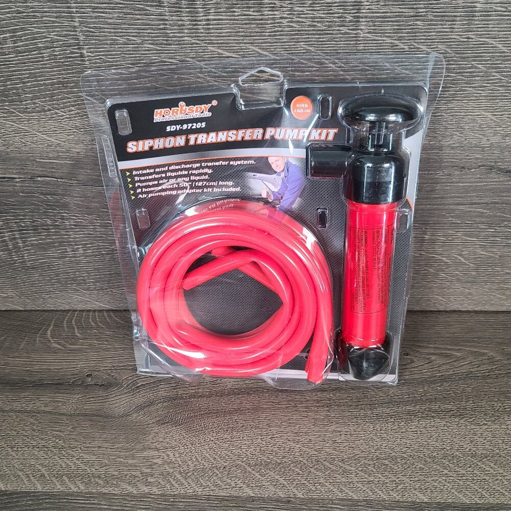 New HORUSDY Multi-Use Siphon Fuel Transfer Pump Kit for Gas Oil and Liquids